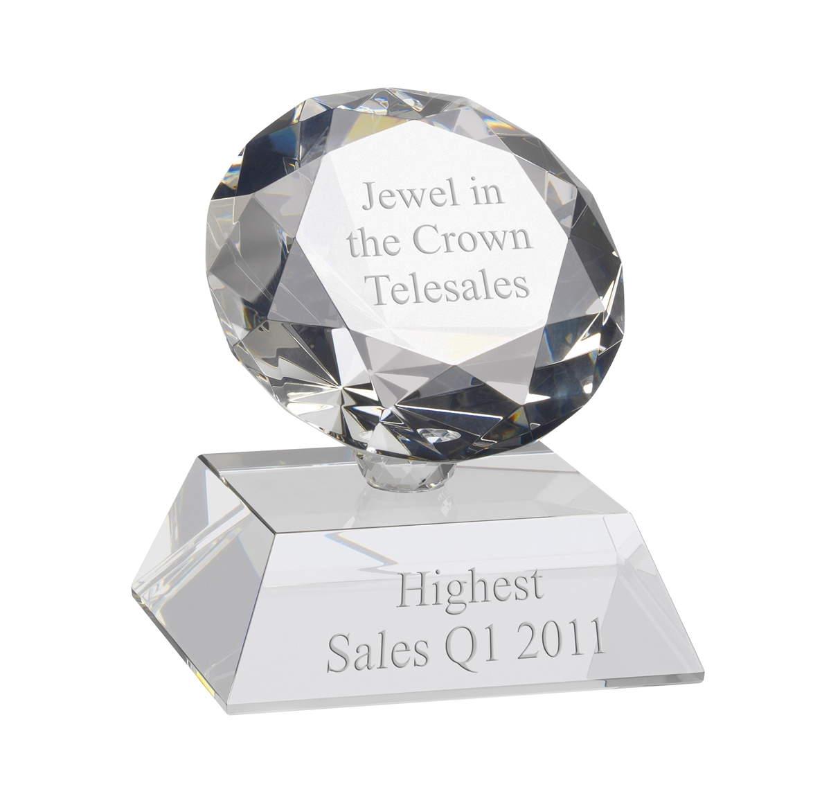 AC151 Engraved Optical Crystal Diamond Award